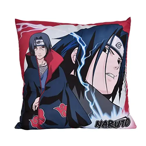 Elbenwald Naruto pillow with Kakashi and Ninken motif for anime fans men ladies unisex 40 x 40 cm green