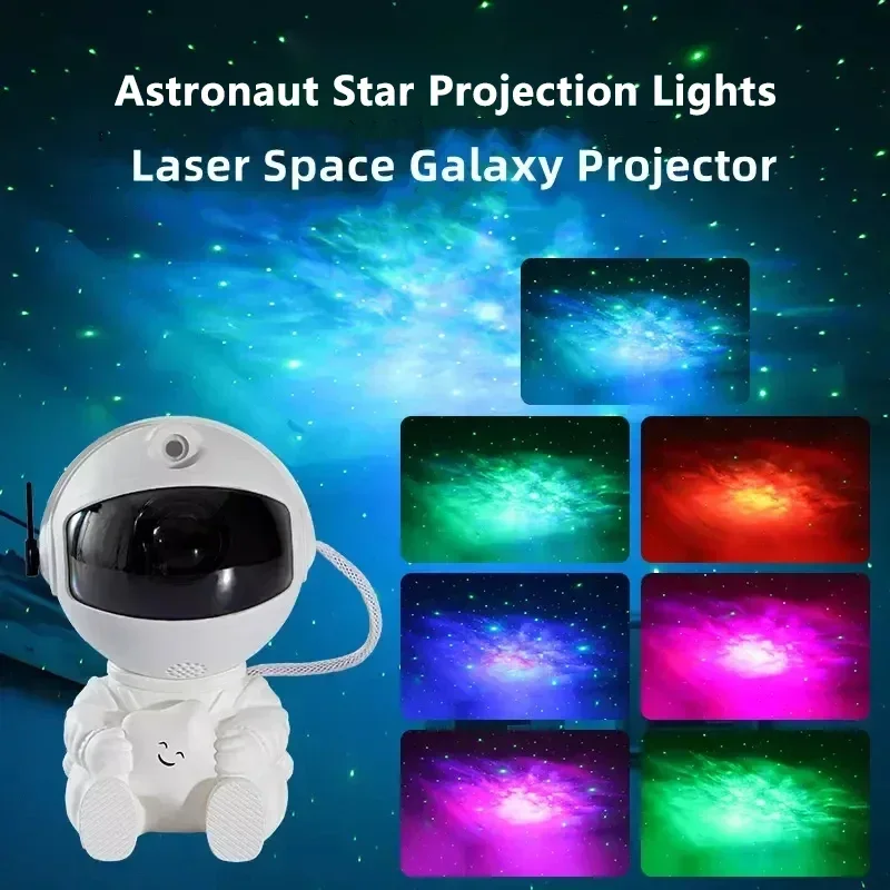 Imagem -02 - Astronauta Projetor Starry 360 ° Controle Remoto Ajustável Sky Galaxy Stars Led Night Light Projeção Nebula Kids Birthday Gifts