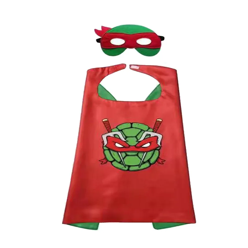 Cartoon Ninja Turtle Toy Set Halloween Leonardo Da Vinci Character Party Halloween Cosplay Costume Cool Mask Cloak Kid’s Toys