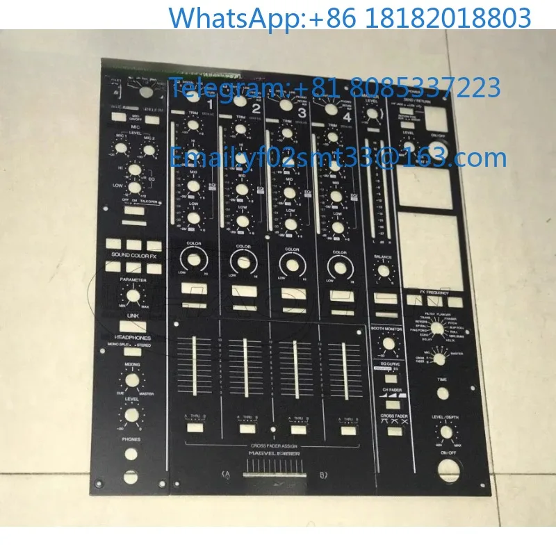 ront Panel For Pioneer DJM-900NXS2 DJ Mixer, Matte Black Aluminum Metal Faceplate Full Knob Fader Hole Position 1:1
