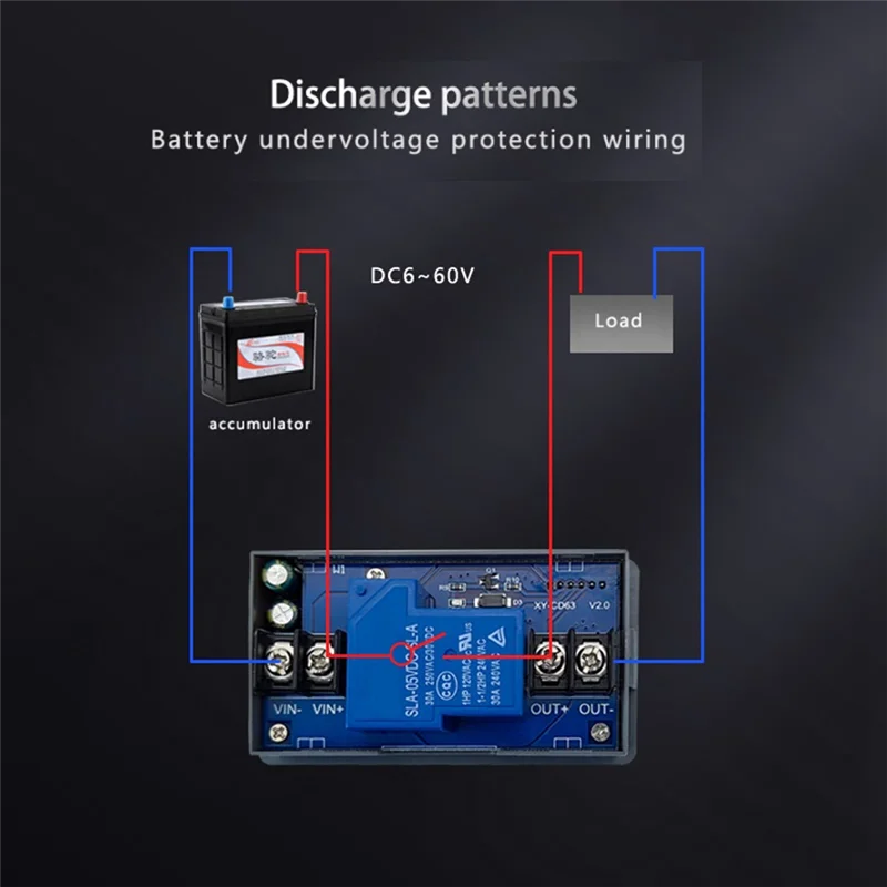ABPQ-XY-CD63 CD63 30A Battery Charging Control Module Full Power Off Battery Protector Undervoltage Power Protector