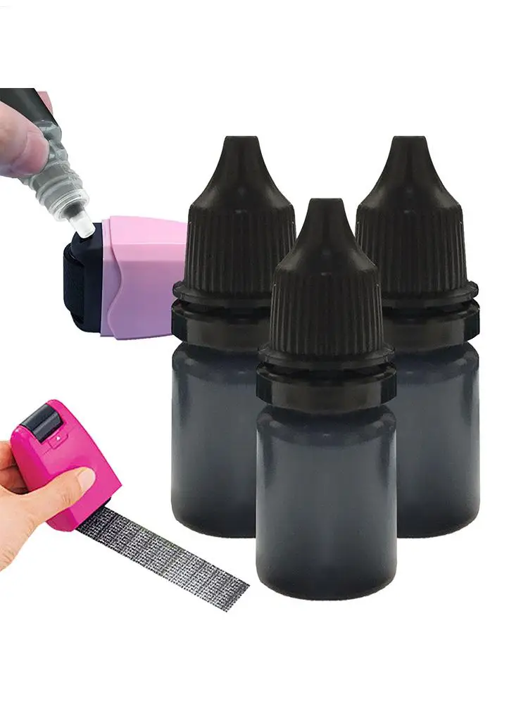 Recharges d'encre noire 30 ml pour effaceurs d'informations, tampons de sécurité pour la protection de la confidentialité et de l'identité, fournitures de codes brouillons et de sceaux confidentiels