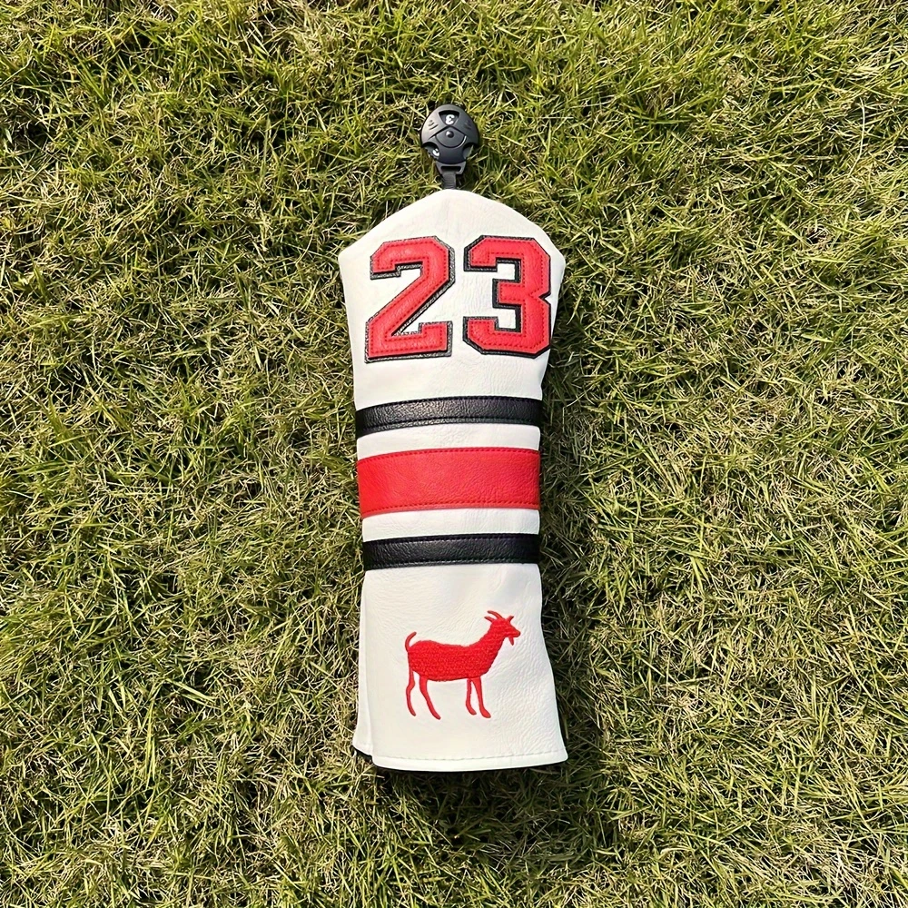 1pc Goat Pattern Golf Headcovers, Fits Driver Fairway And Hybrid, Golf Accessory