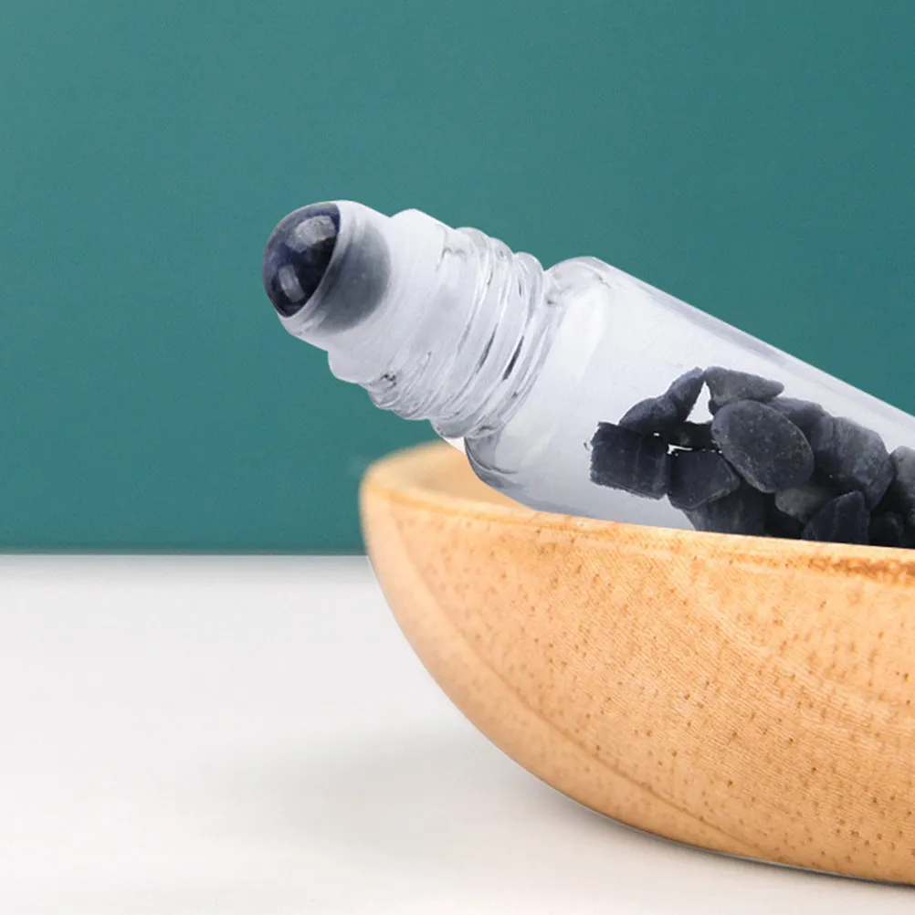 Bouteilles roll-on en pierres semi-précieuses naturelles, 10 pièces, bille roulante pour huile essentielle, conteneurs liquides portables pour voyage