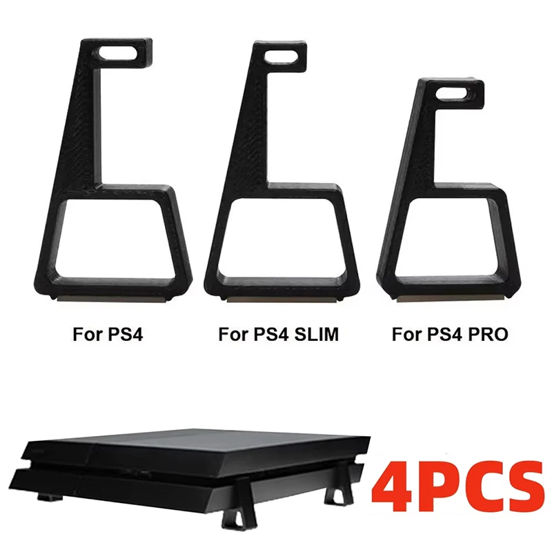Anti-Vibrations-Ständer 4 Stück Stoßfeste Füße Kühlständer Basis Horizontaler Ständer Zubehör für PS4 Slim Pro Konsole