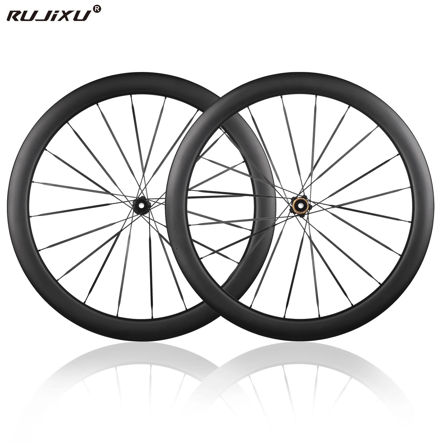 AliExpress 1150g RUJIXU  UltraLight Carbon Spoke Road Bike disc Wheelset 700C 28mm 28mm Tubeless Disc  Bicycle Wheel Ceramic Ratchet HG XDR