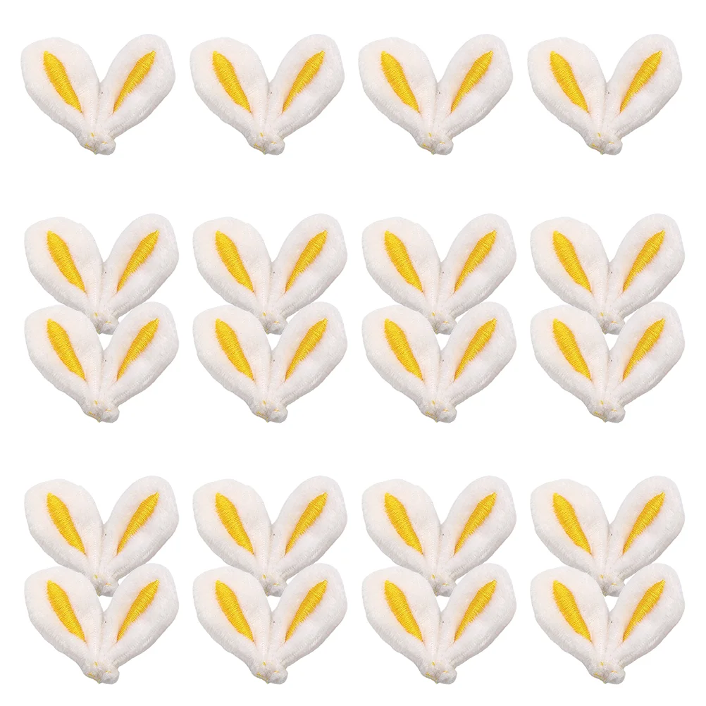 20 Pcs Rabbit Ears Hairpin Material Adorable Hairpins Decor Fried Bunny Clip Creative Girl Charm Fabric for Headband