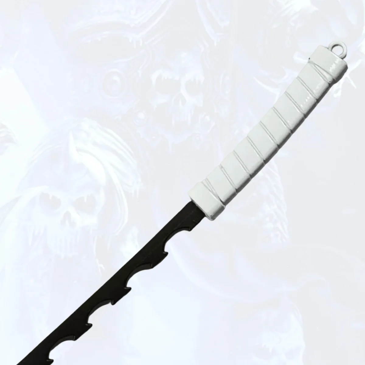 5,9 zoll Dämon Slayer Hashibira Inosuke Metall Katana Schwert Original Samurai Katana Säbel Ninja Messer Cosplay Zubehör Prop Spielzeug