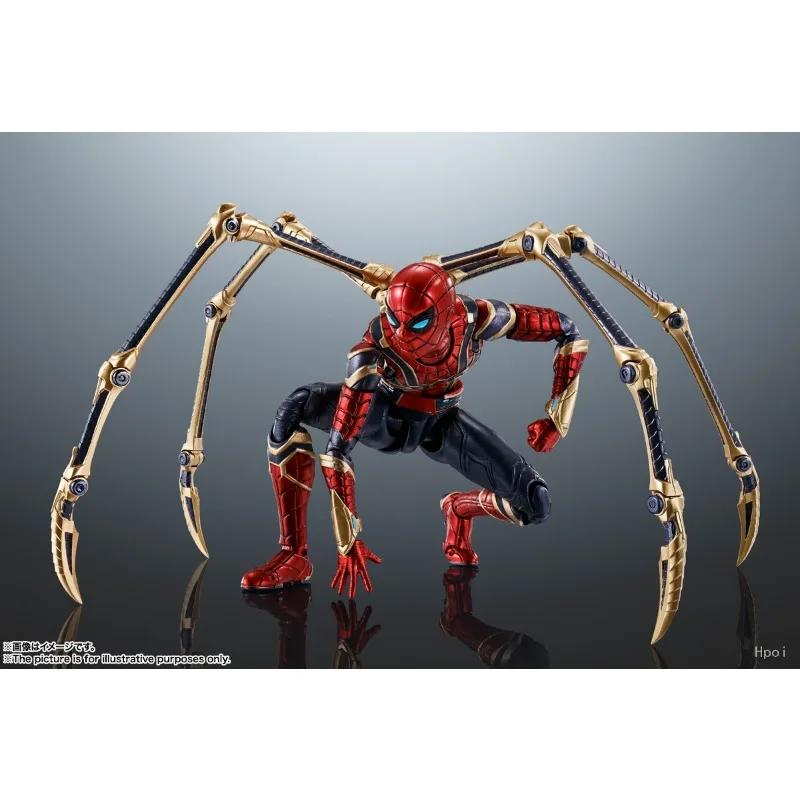 Autentico capelli lisci Bandai originale SHF Mobile Doll Series Spider-Man Anime Action Figure modello giocattoli modello regali per ragazzi