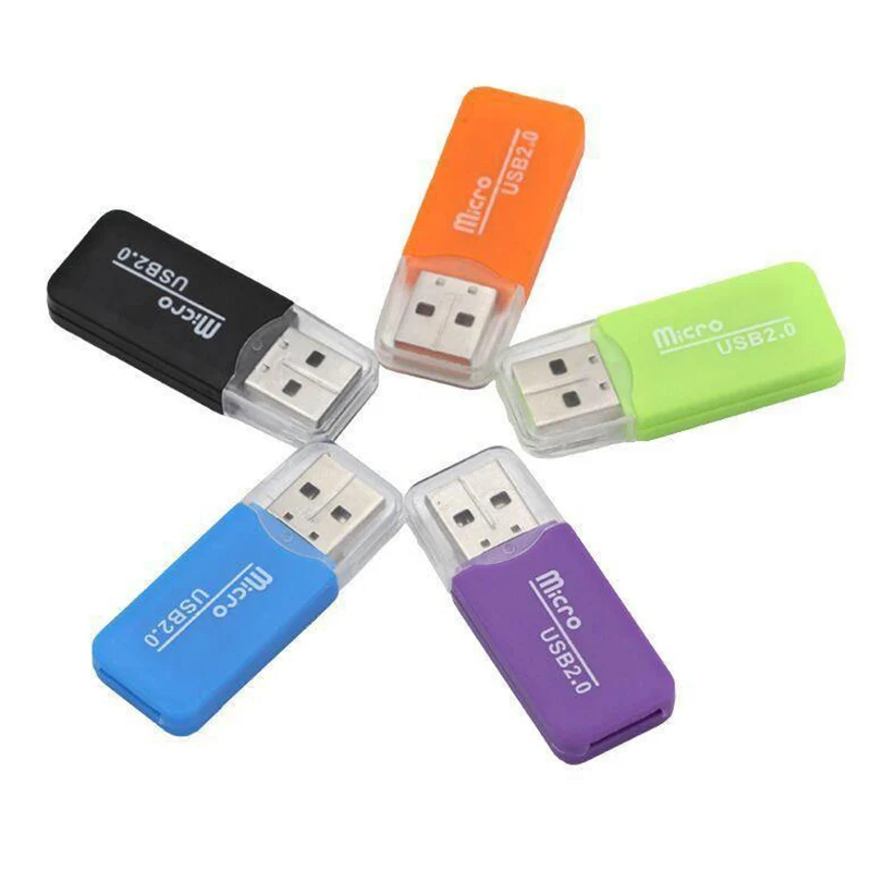 Kolorowy zewnętrzny czytnik karta SD TF przenośny Laptop USB2.0 Adapter do odczytu karty pamięci