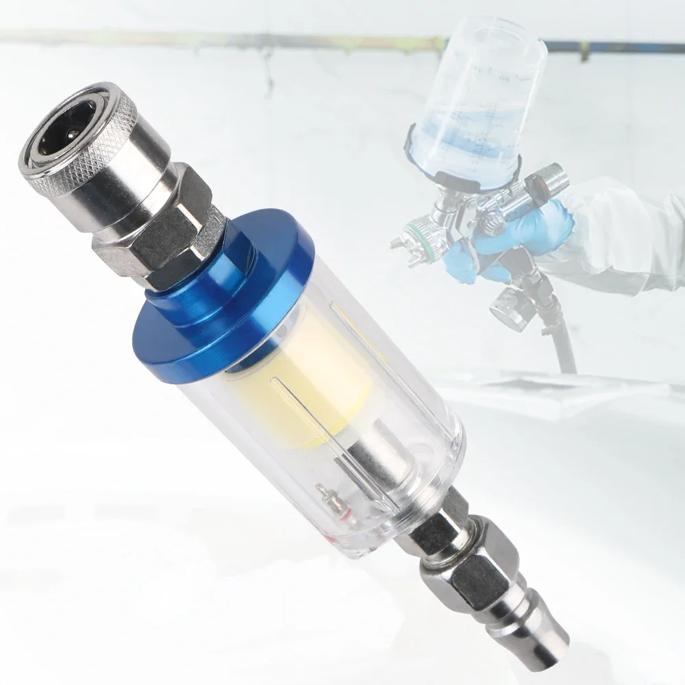 

Clear Water Trap Air Brush Kit Filter Painting 1/4 Inch Thread Aerograph Compressor Tool Moisture Separator Oil Agricultural Set