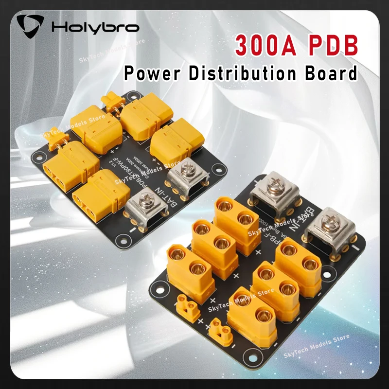 

Плата распределения питания Holybro 300A PDB с боковым/верхним входом, 10-слойная медь, для модулей питания PM08, XT90, XT30, RC FPV