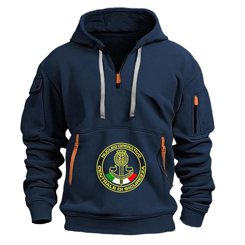 Anti Collision Shirt 2026 Bestselling Advanced Hoodies Spring And Autumn Men's NOCS Italy Police Logo Print Daily Commute Coat