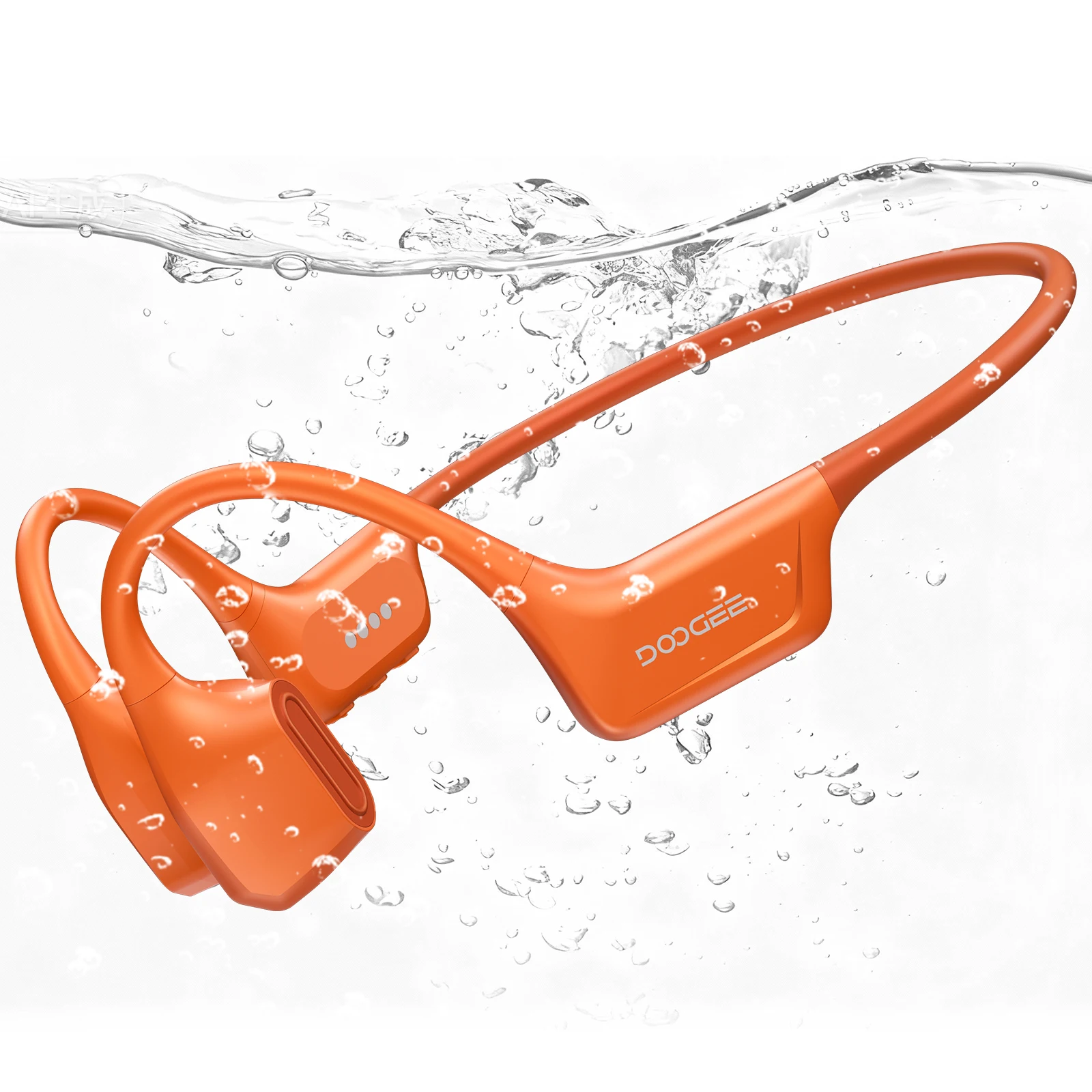 DOOGEE BoneAir Swim Bone Conduction Headphones Bluetooth 5.4 IP68 Waterproof Sports Headphones Open Ear for Running, Cycling