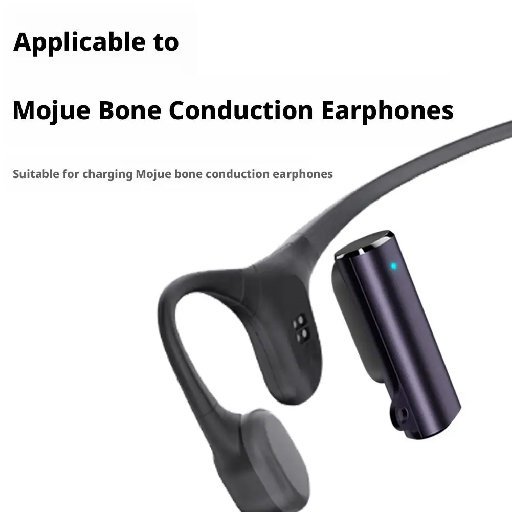 Adaptador de carga magnética para auriculares de conducción Mojawa, USB tipo C a paso de 2,5mm, contactos cuadrados terrazados de 4 pines, 2 uds.
