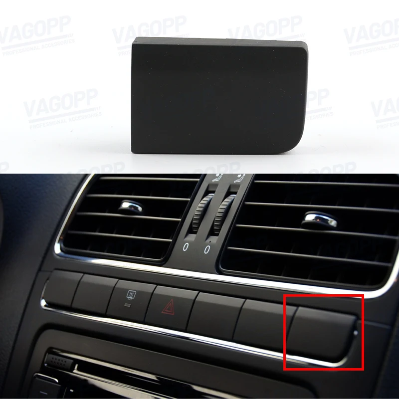 Original Car Center Console Blank Button Cover For Volkswagen Polo 2011-2013 Switch Button Trim Cover-Emergency Light Switch