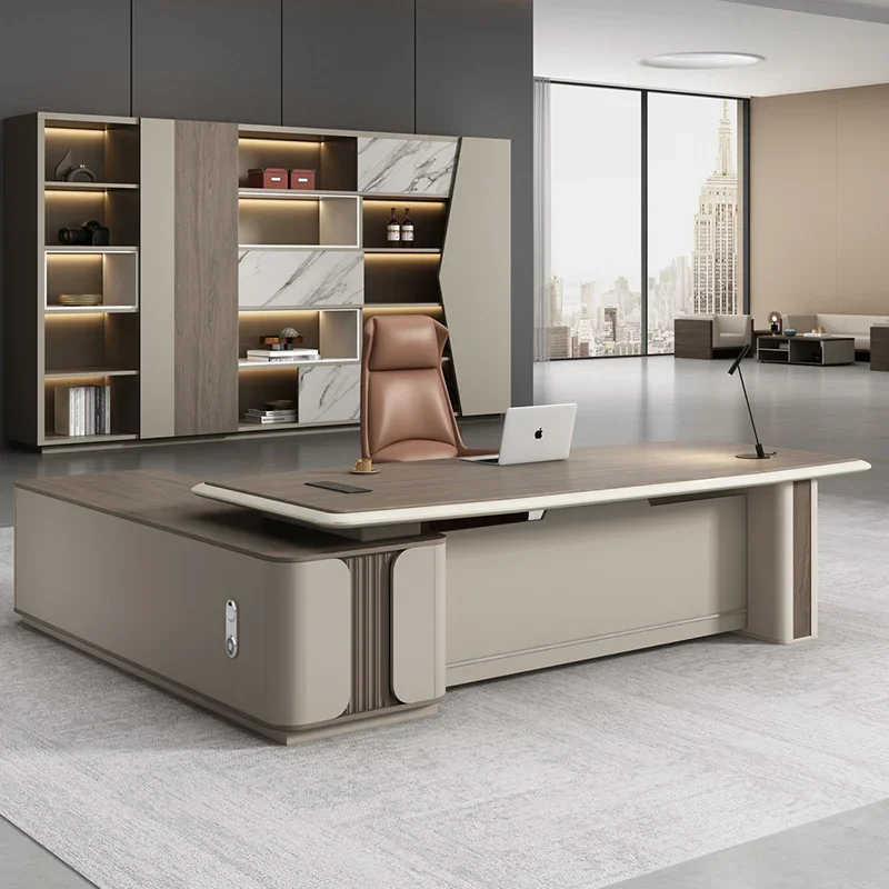 Luxury Computer Office Desks Manager Modern Storage With Drawers Office Desks Corner Minimalist Furniture Mesa De Trabalho LLOD