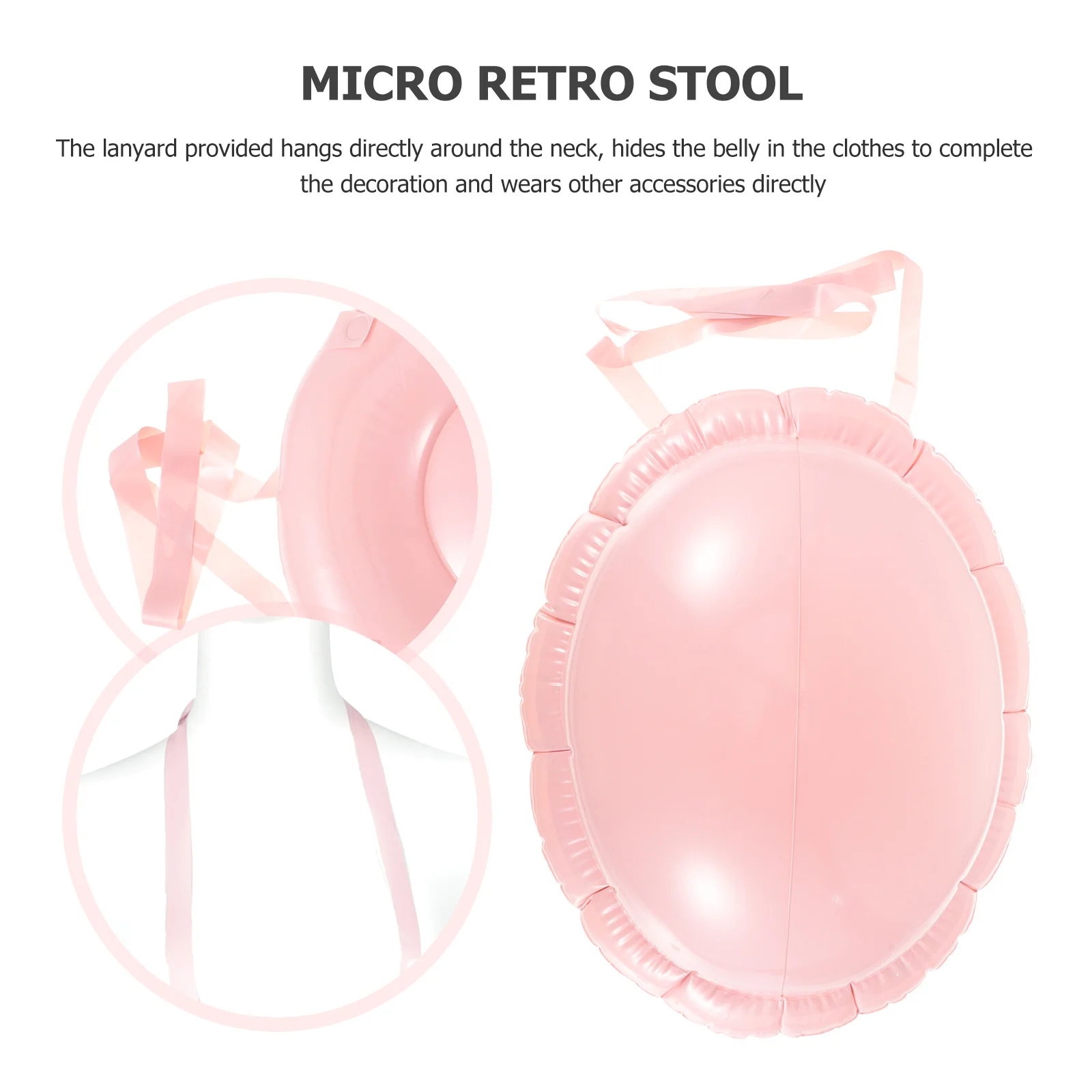 2 Stuks Opblaasbare Zwangere PVC Nep Buik Rekwisieten Lichtgewicht Grappig Feestkostuum Prestaties Cosplay Buik Zwangere Rekwisieten