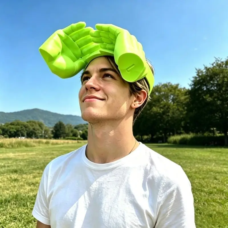   Playful 3D Printed Hat Shaped Like A Hand Headwear Props For Special Occasion