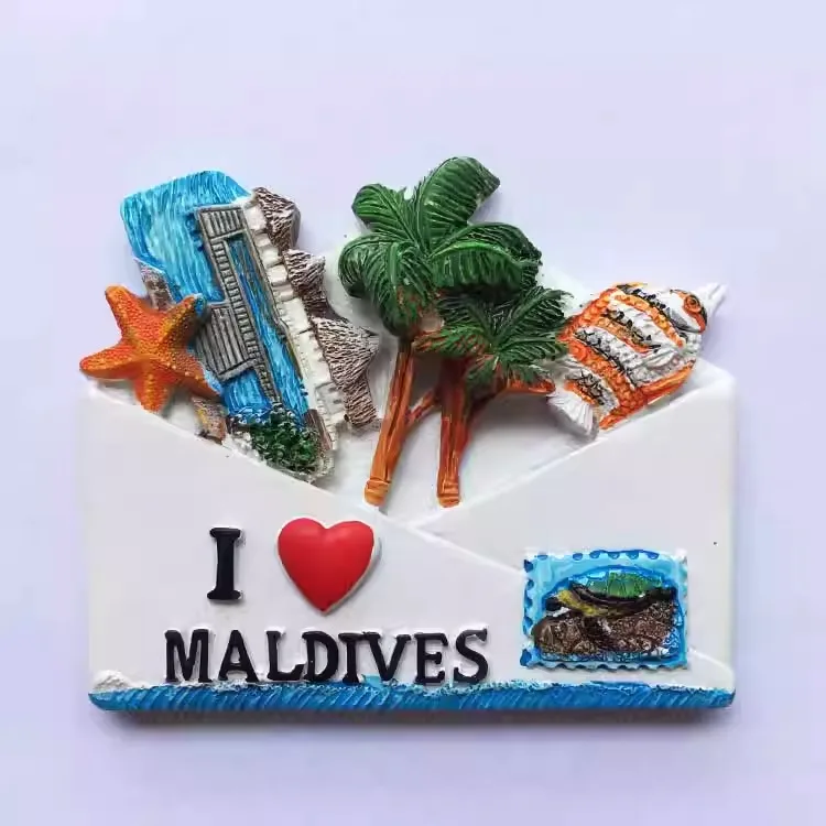 Maldives original sea view island magnet travel souvenir refrigerator magnet