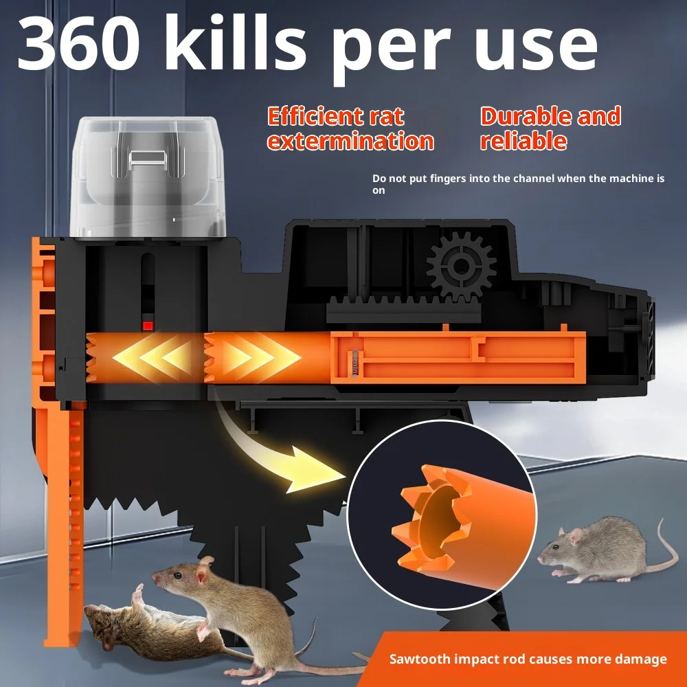 Electric Rat Traps Indoor for Home, Anti-Escape, No Touch, No View Effective Humane Electric Rat Trap Zapper, MK47, Black