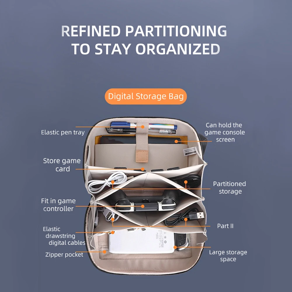 Travel Cable Organizer Cable Storage Bag Waterproof Digital Electronic Organizer Portable USB Data Line Charger Plug Storage Bag