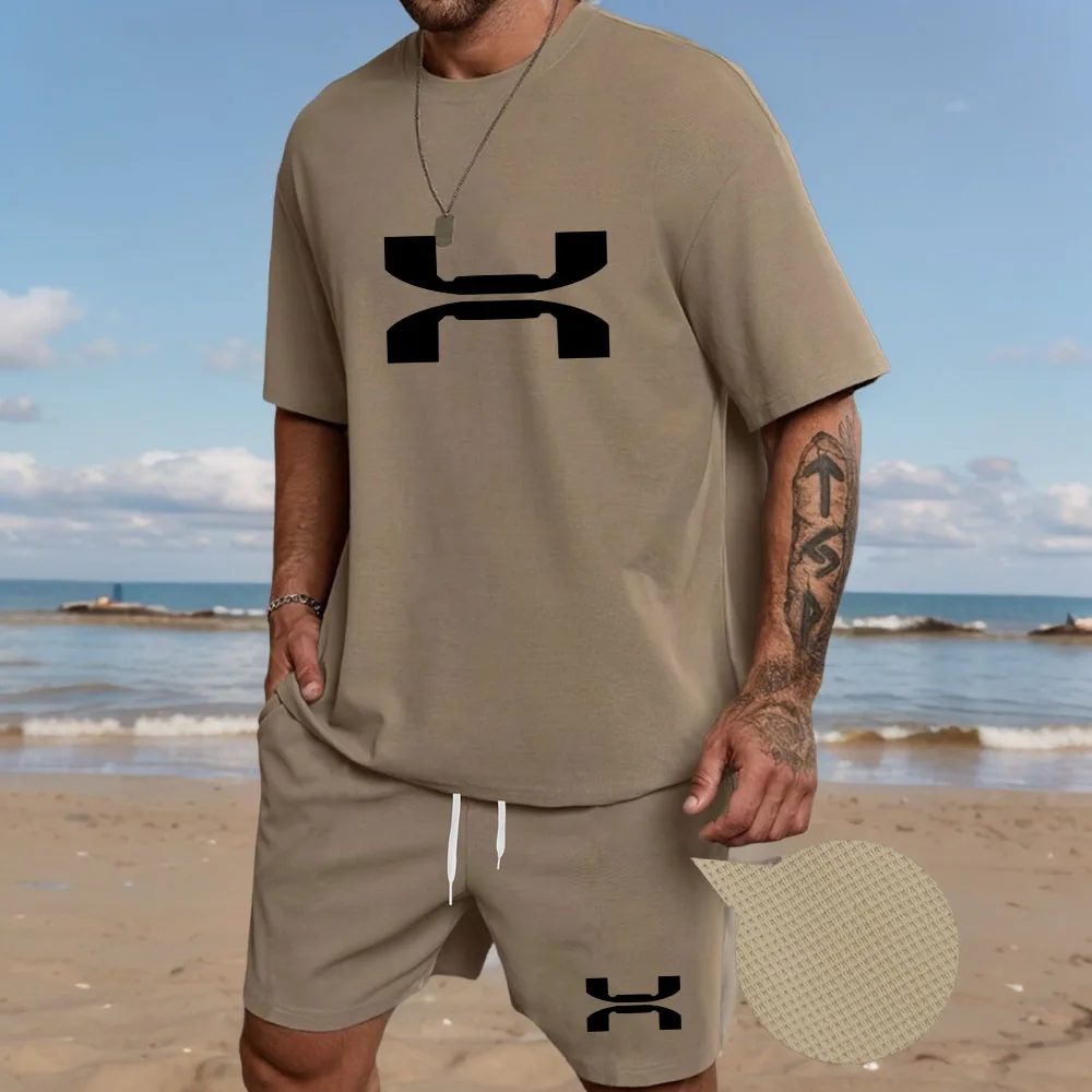 

Arrival Tracksuit for Man Spring Summer Daily Casual Fashion Short Sleeve Outfit T-shirt and Shorts Men's Clothes