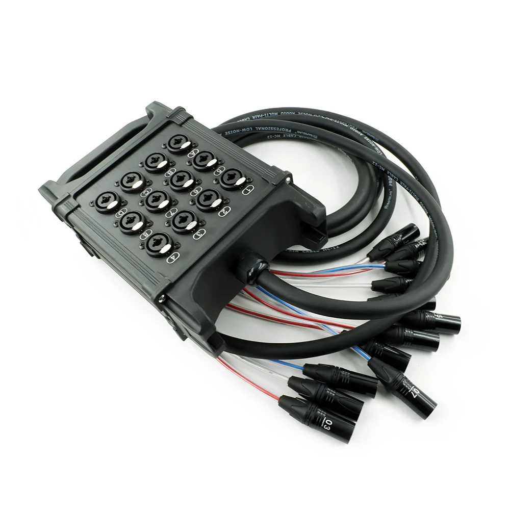 12 طرق 3PIN XLR ذكر إلى XLR/6.5 مللي متر 6.35 مللي متر أنثى المهنية متعددة الوسائط هيئة التصنيع العسكري مرحلة إشارة الأداء كابل محمول الصوت