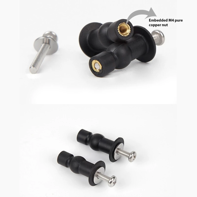 4 pezzi sedili WC cerniere fissaggi per fori ciechi viti in gomma espandibile top fix dadi Dropship