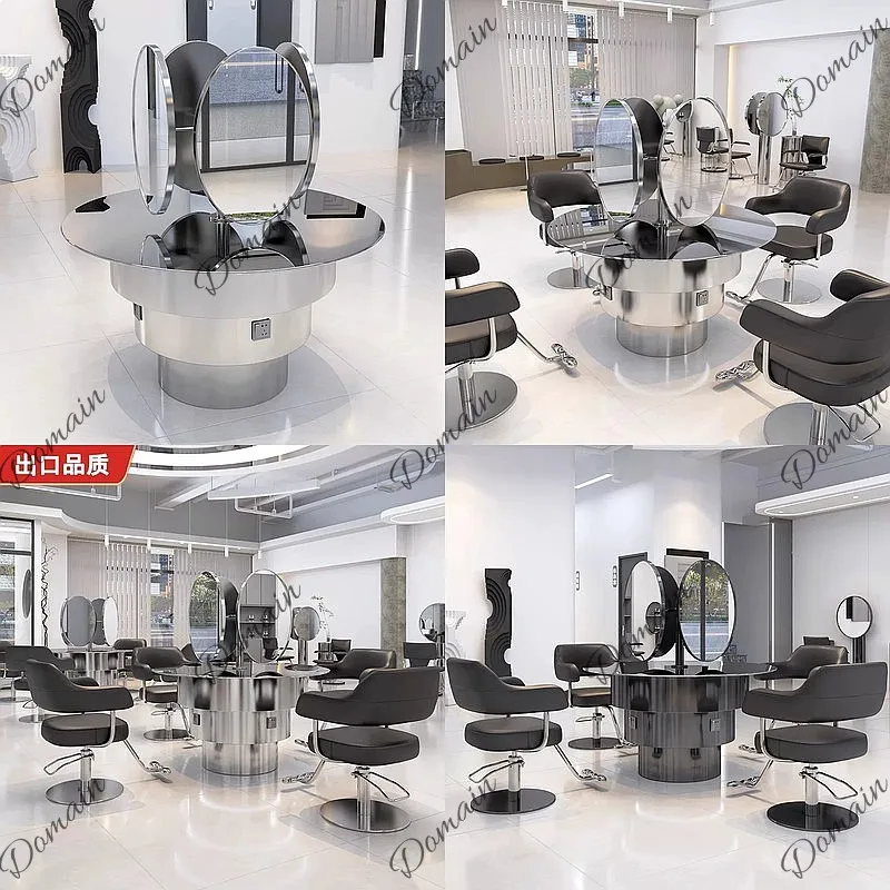 Fashion Floor Mirror for Salon Tinting Area, Trendy Hair Salon Mirror Stand, Professional Beauty Shop Mirror
