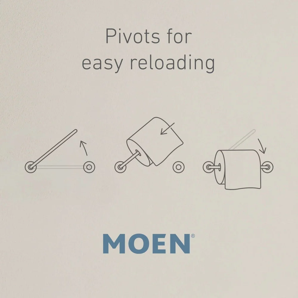 Oil Rubbed Bronze Paper Holder Pivoting Towel Rack Antique Finish Bathroom Accessory Easy Roll Change Wynford Collection Install