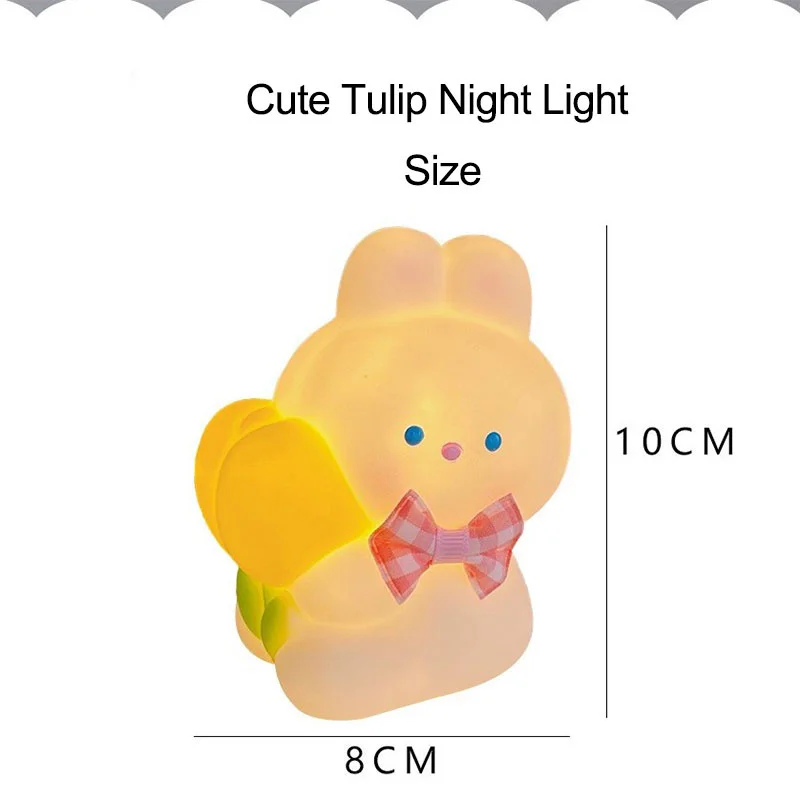 New Pocket Bear/Rabbit Bedside Night Light Bedroom Sleeping Lamp Battery Table Lamp
