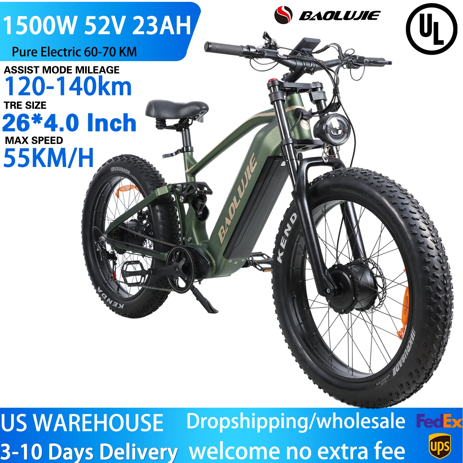 

Электрический велосипед 1500 Вт, электрический велосипед 26*4 дюймов, горный электронный велосипед, 52 В, 23 Ач, аккумулятор, 55 км/ч, гидравлический тормоз, электронный велосипед для взрослых