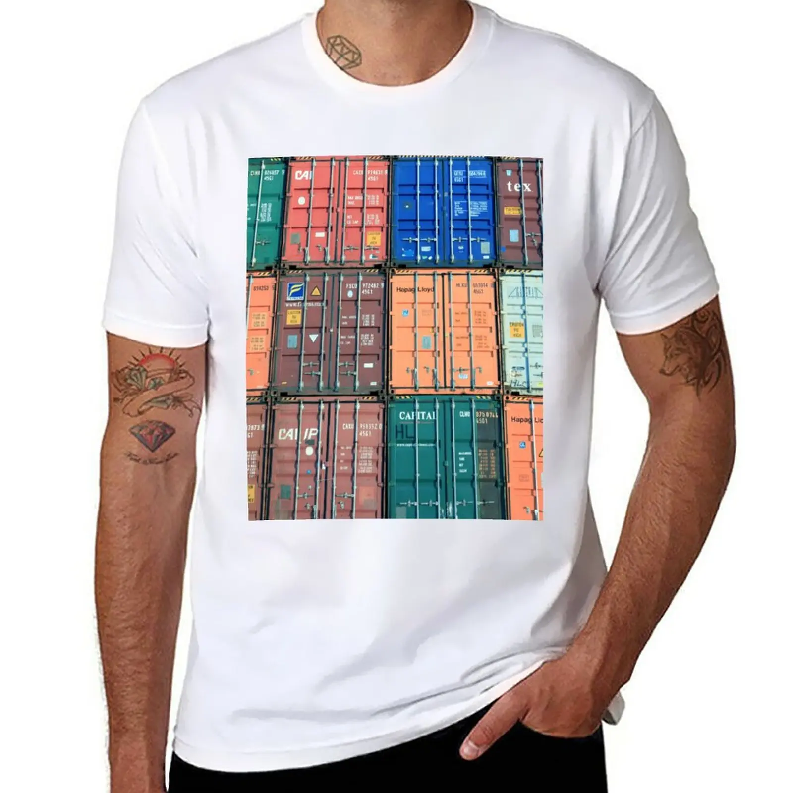 New For the Love of Shipping Containers T-Shirt man clothes funny t shirts men graphic t shirts