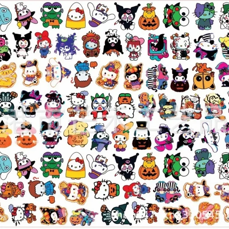 4cm/6cm/8cm Halloween Sanrio Acrylic Patch Cute Cartoon Anime HelloKitty Handmade DIY Jewelry Accessories Materials Wholesale