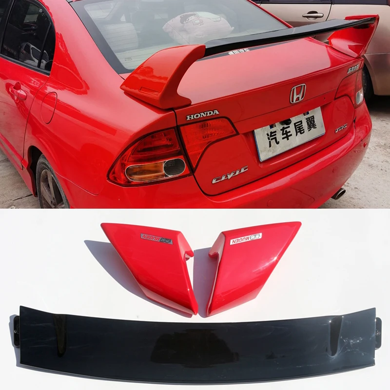 ホンダシビック FD2 リアスポイラー ABS 黒 3点セット