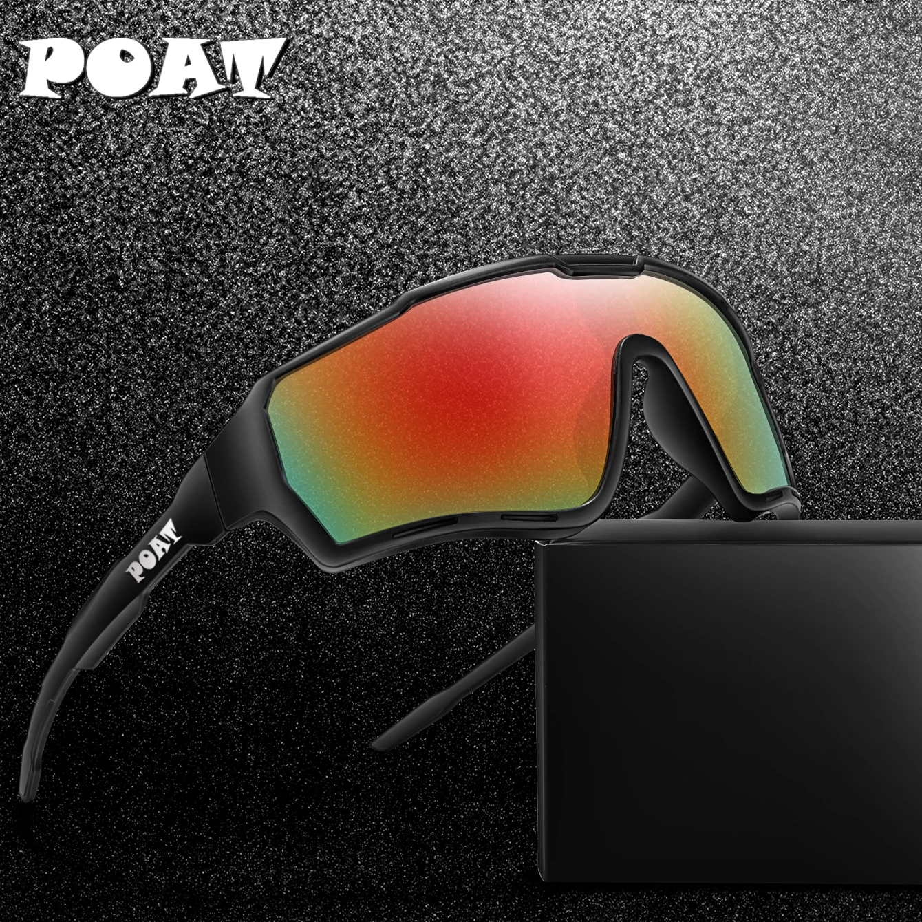 POAT Angel-Sonnenbrille mit großem Rahmen, winddichte Brille für Männer und Frauen, Outdoor-Sport, Radfahren, Straßenreisen, Schutzbrille zum Fahren