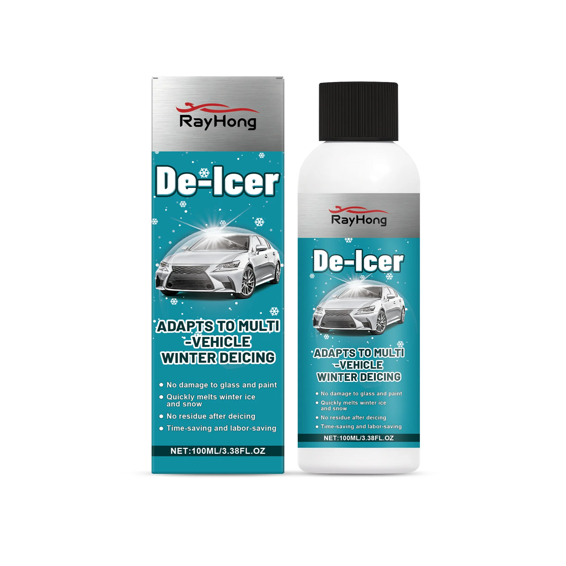 Winter Essential Car De-Icer Spray: No-Scratch Ice Remover for Windshields & Door Locks