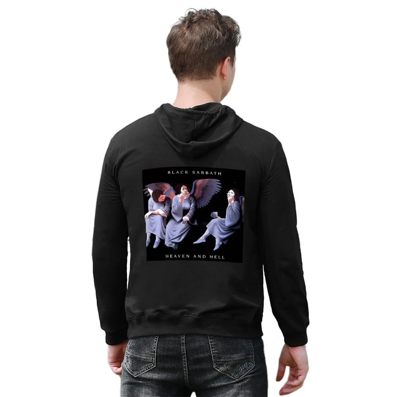 السماء والجحيم هوديي الرجال ارتداء الجرافيك تي شيرت الرجال الخريف سترة الرجال ملابس رجالية هوديس الرجال