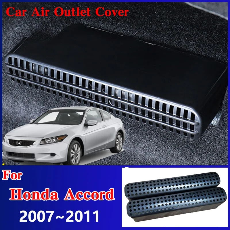 Car Air Outlet Cover For Honda Accord 2007~2011 CU1 CW1 8th Gen Under Seat Duct Vent Anti-Clogging Protector Sticker Accessories