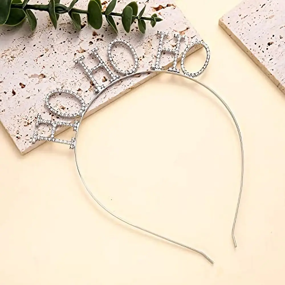 Sweet Cute Headdress Non-slip Zircon Letter Christmas Headband Elk Antlers Women Hair Hoop Korean Hairbands