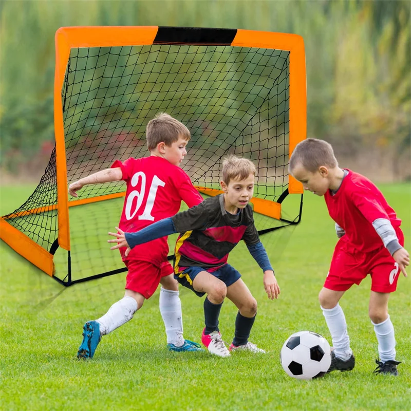 هدف كرة القدم المحمول في الفناء الخلفي، معدات التدريب الخارجية القابلة للطي #5