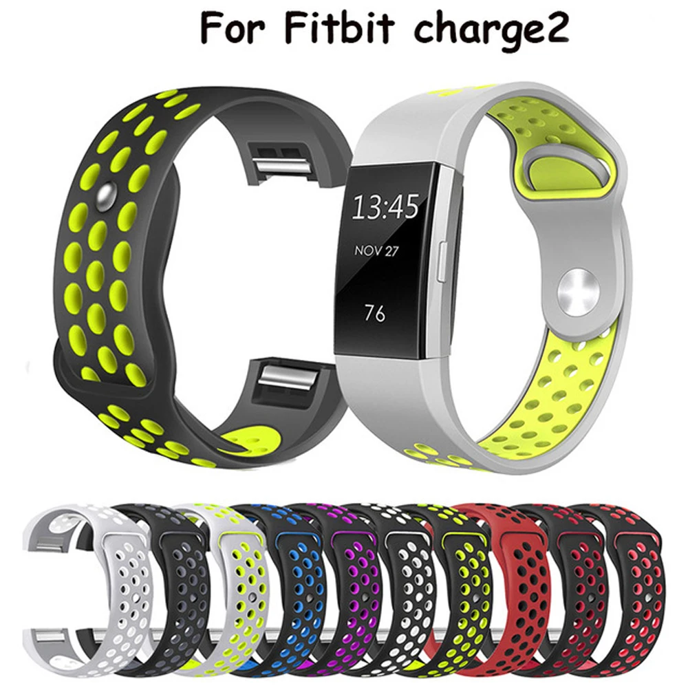 L/S ซิลิโคนสำหรับ Fitbit Charge 2กีฬาซิลิโคนสายรัดข้อมือสำหรับ Fitbit Charge 2กำไลข้อมืออัจฉริยะสมาร์ทอุปกรณ์เสริม