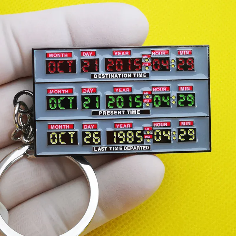 keychain circuit Time Circuits Keychain Marty McFly Doc Brown Time Travel Gift Back To The Future Delorean Replica Prop Keyring