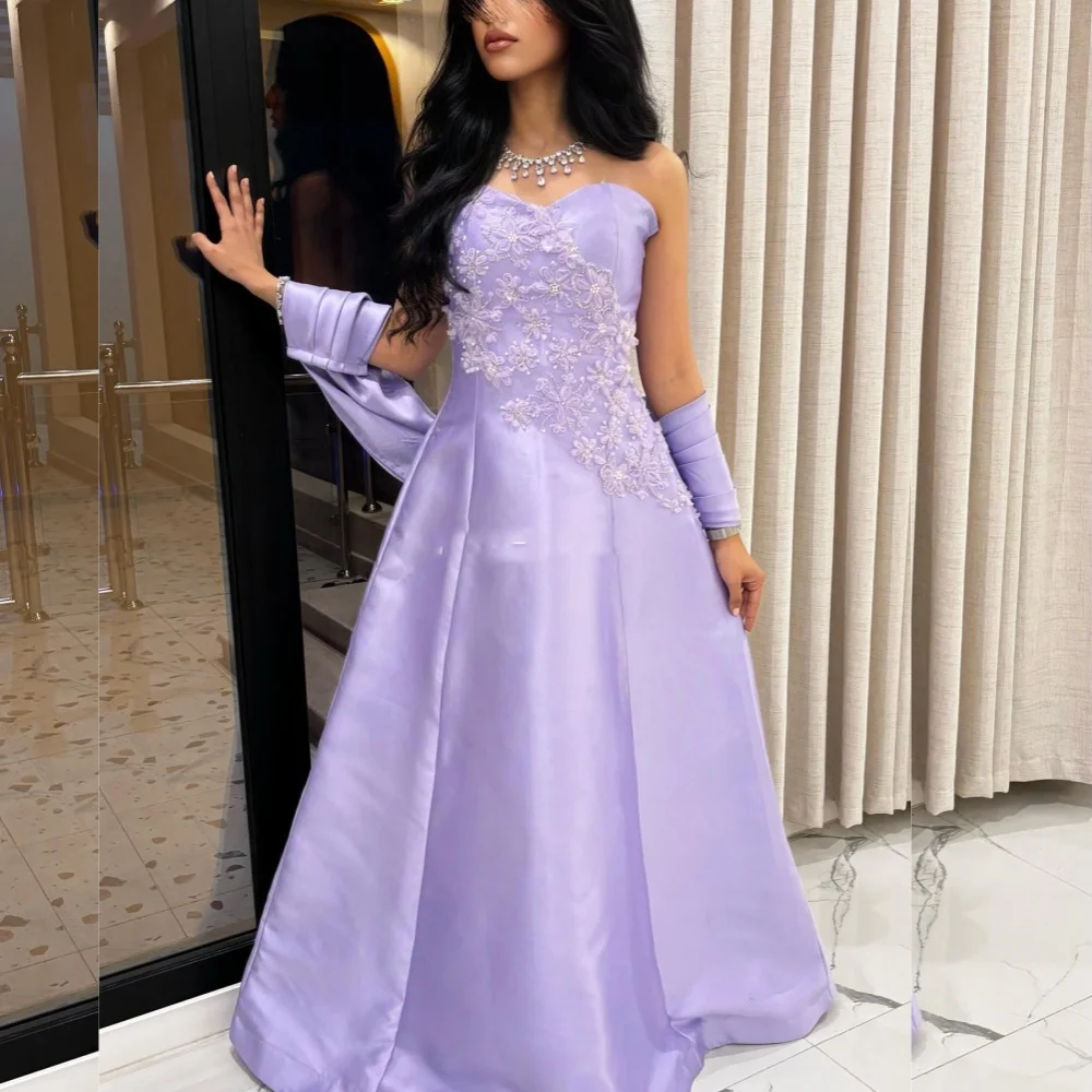 

Unisex Pleat A-line Sweetheart Long Dresses Prom Dresses Classic Exquisite Modern Style Pastrol Chinese Style Formal Casual