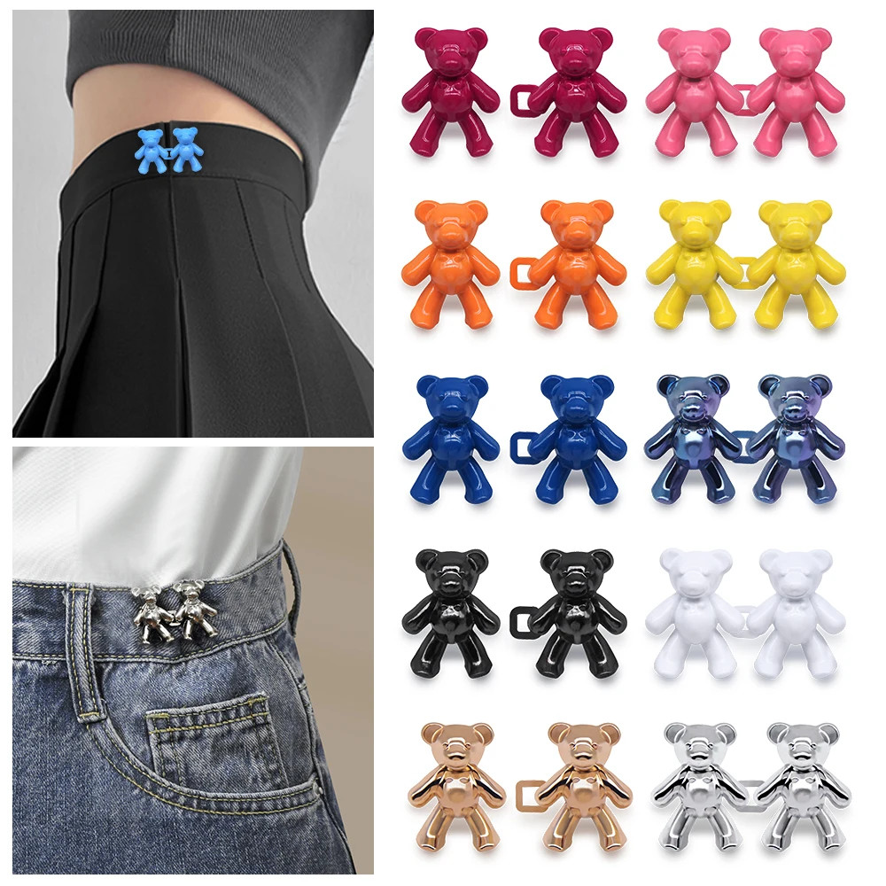 Nail-free Jeans Bear Waist Buckle Removable Closing Artifact Invisible Snap Button Tightening Waistband Button Pant Adjustable