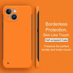 Luxury Borderless Candy Color Hard PC Case For iPhone 15 14 Plus 13 12 Mini 11 Pro Xs Max X Xr Se 2 Ultra Thin Matte Back Cover