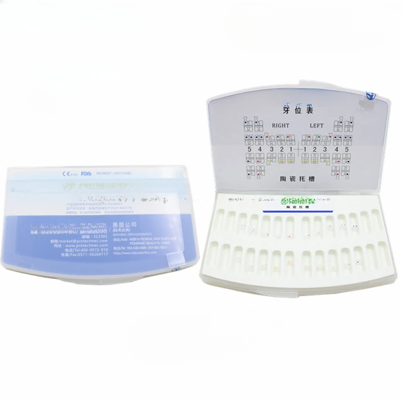 Meitao MBT straight wire arch orthodontic invisible transparent brackets ultra-thin ceramic dental materials