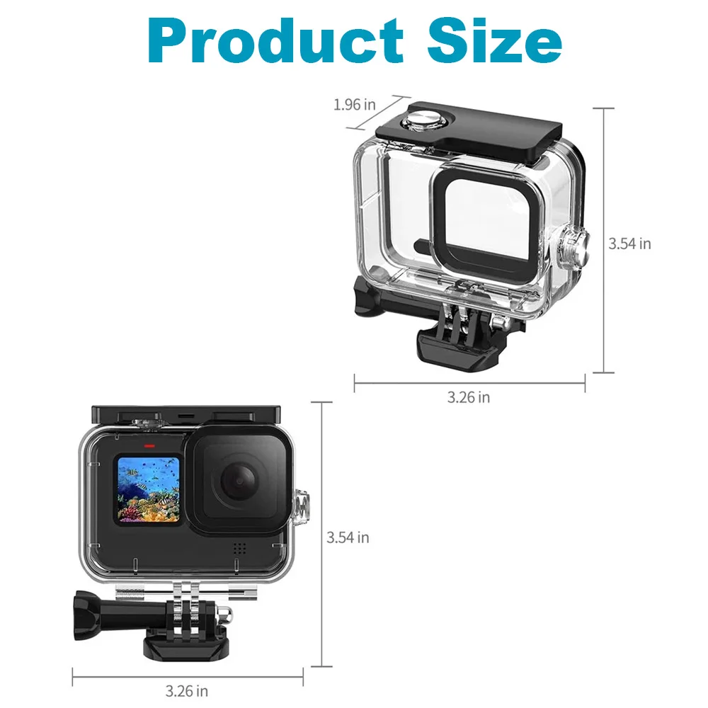 For GoPro Hero 11 10 9 Black Waterproof Case Diving Underwater Housing Protector Cover For Go Pro 9 10 11 Case Shell Accessories