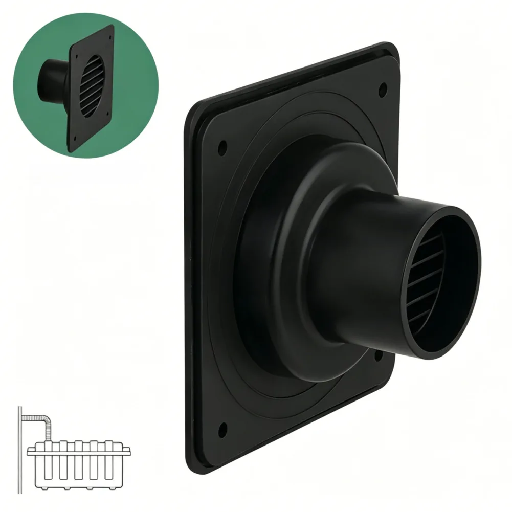 ABS Louvered Vent Cover for RV For Battery Enclosures Providing Airflow Guidance and Weather Resilient Operation